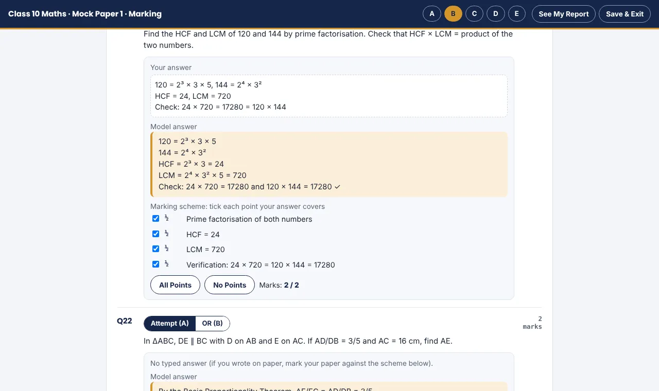 Mark It Like a Board Examiner: screenshot